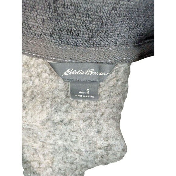 Eddie Bauer Gray Pullover Sweater Radiator Fleece 1/4 Zip Men's Size Small - Picture 5 of 9